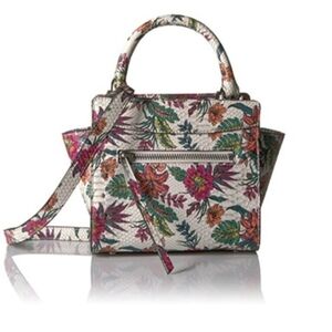 Sam Edelman Karla Floral Printed Top-Handle Mini Satchel Bag - White Multi